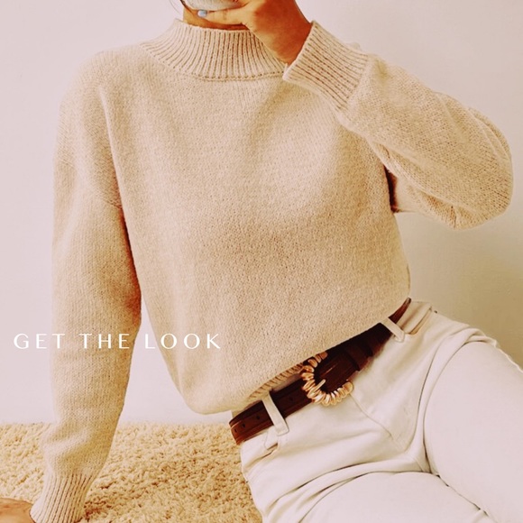 Camel Soft Mock Turtleneck Knit Top - Picture 10 of 11